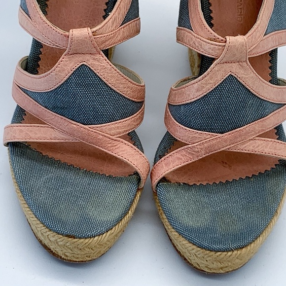 Balenciaga Denim and Leather Trim Gladiator Wedge Espadrille Sandal - Picture 11 of 14
